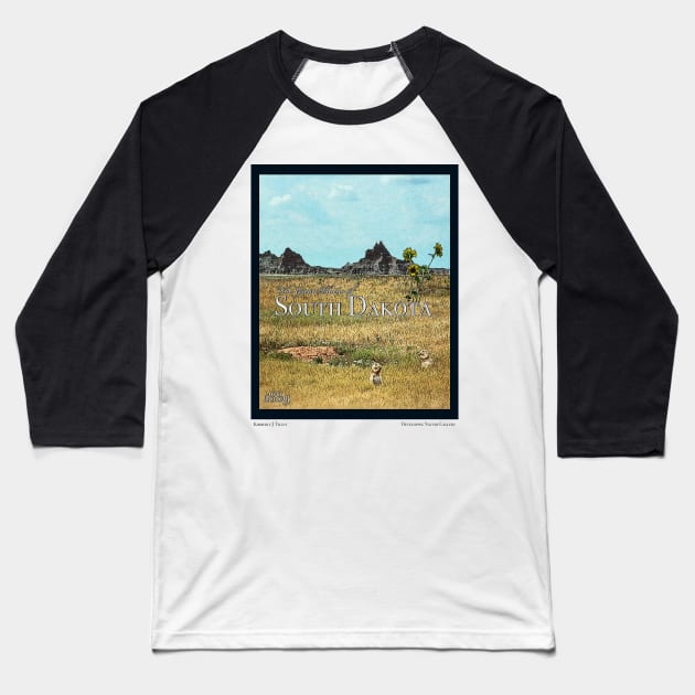 The Prairie Lands of South Dakota Baseball T-Shirt by kimberlyjtphotoart